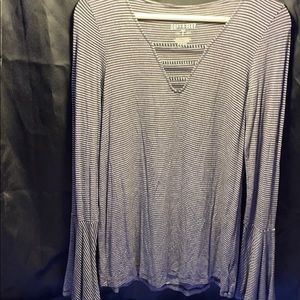Long Sleeve American Eagle Bell Bottom Shirt
